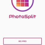 La schermata di avvio di Photo Split for Instagram Creare un mosaico per Instagram con Photo Split