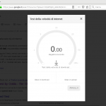 Eseguire uno speed test con google: esito Eseguire uno speed test con google: avvio